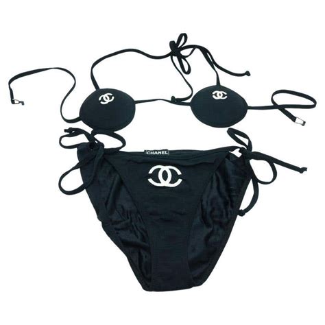 vintage chanel logo bikini